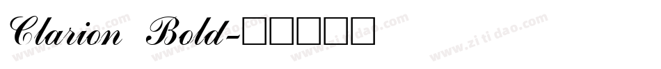 Clarion Bold字体转换